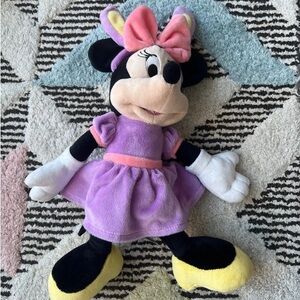 NWOT Disney Minnie Mouse Plush Toy in Purple Dress